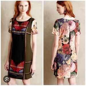 Anthropologie Multicolor Patterned Dress